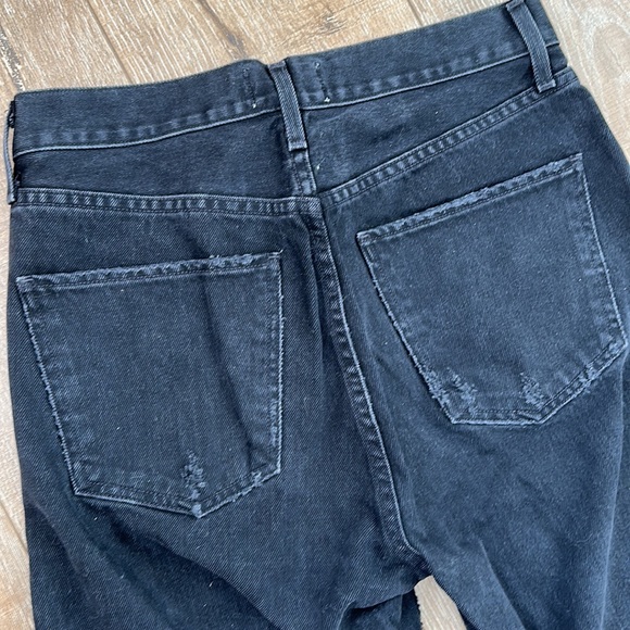 Agolde Straight Leg High Waited Black Jeans - Picture 5 of 6